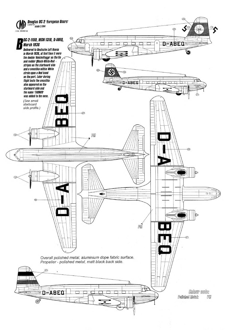 Czech Master Resin 144-007 1:144 Douglas DC-2 'European Users'