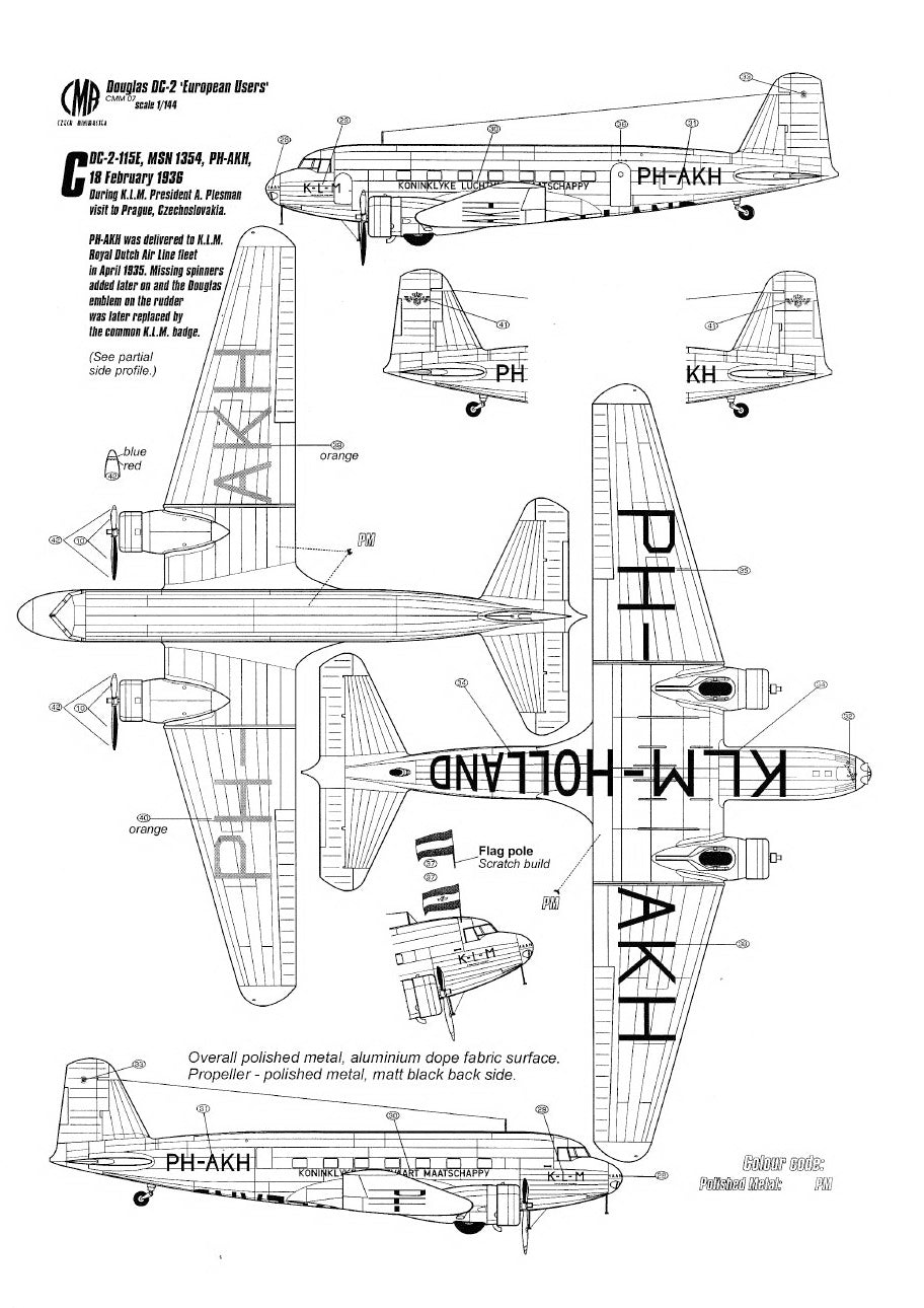 Czech Master Resin 144-007 1:144 Douglas DC-2 'European Users'