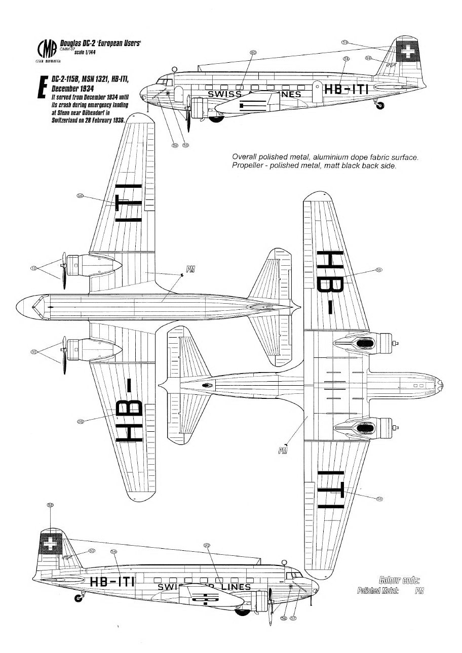 Czech Master Resin 144-007 1:144 Douglas DC-2 'European Users'