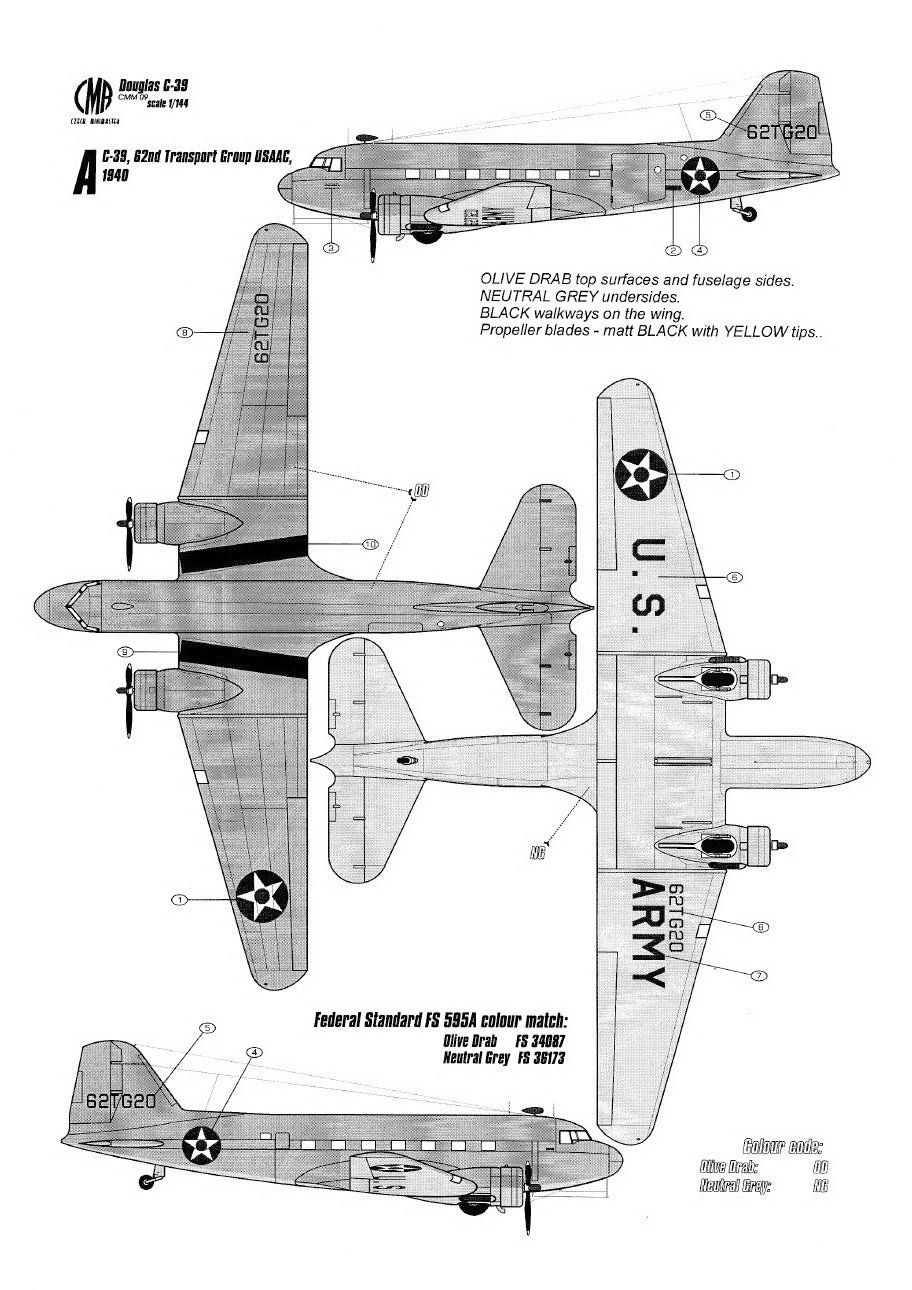 Czech Master Resin 144-009 1:144 Douglas C-39 'U.S. Army'