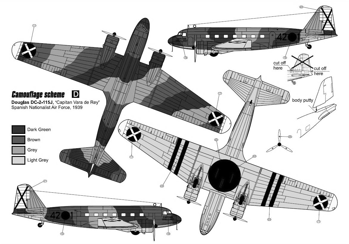 Czech Master Resin 144-011 1:144 Douglas DC-2 'Military Service Around the World'