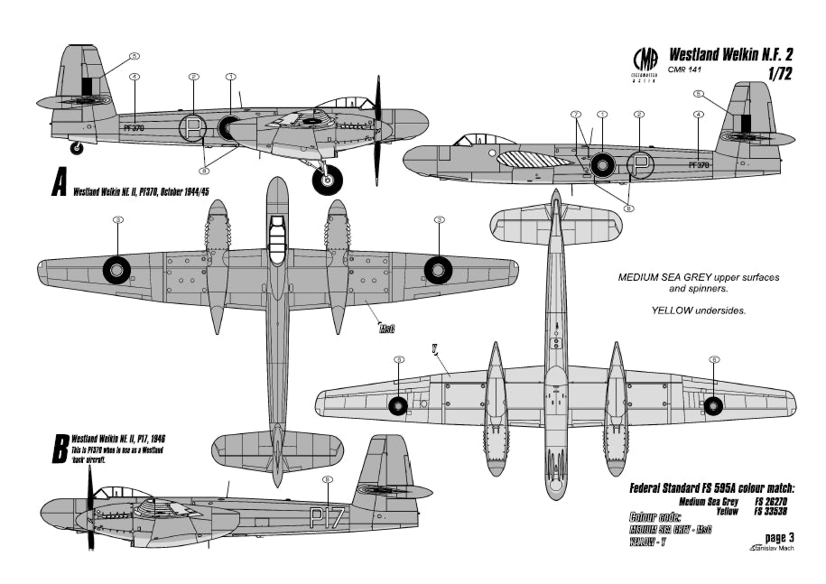 Czech Master Resin CMR72-141 1:72 Westland Welkin NF.II Two Seat Night Fighter with Decals