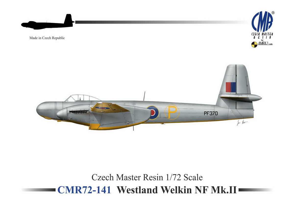 Czech Master Resin CMR72-141 1:72 Westland Welkin NF.II Two Seat Night Fighter with Decals