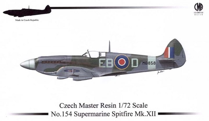 Czech Master Resin 72-154 1:72 Supermarine Spitfire Mk.XII