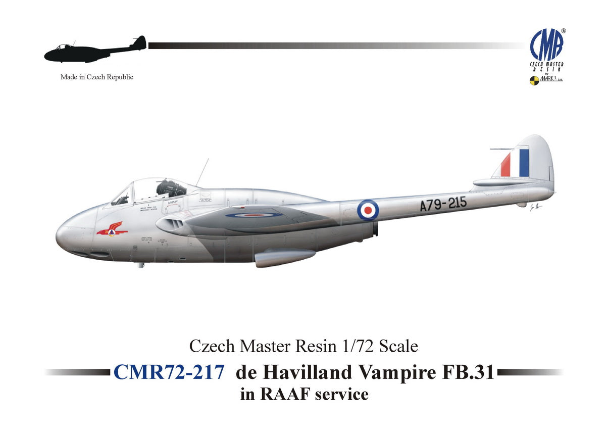 Czech Master Resin 72-217 1:72 de Havilland Vampire FB.31 in RAAF Service