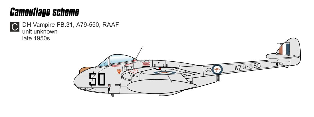 Czech Master Resin 72-217 1:72 de Havilland Vampire FB.31 in RAAF Service