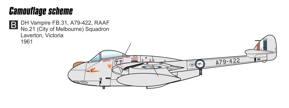 Czech Master Resin 72-217 1:72 de Havilland Vampire FB.31 in RAAF Service