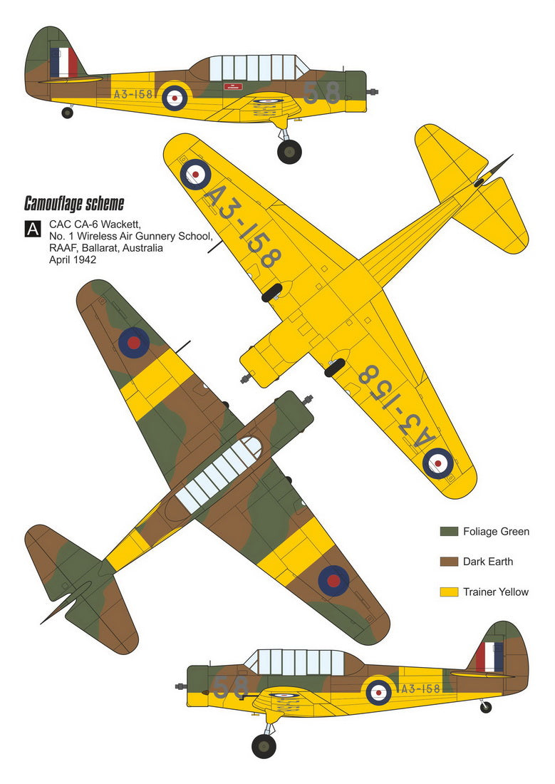 Czech Master Resin CMR72-241 1:72 CAC CA-6 Wackett 'Australian Trainer'