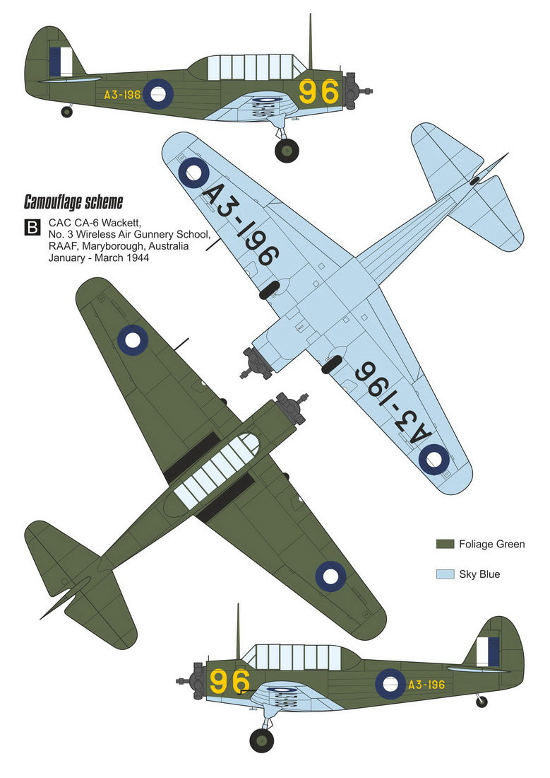 Czech Master Resin CMR72-241 1:72 CAC CA-6 Wackett 'Australian Trainer'