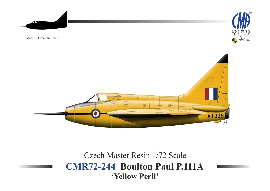 Czech Master Resin CMR72-244 1:72 Boulton Paul P.111A ‘Yellow Peril'