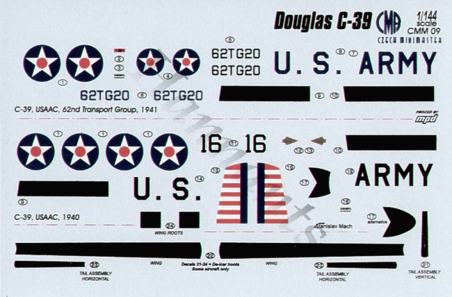 Czech Master Resin 144-009 1:144 Douglas C-39 'U.S. Army'