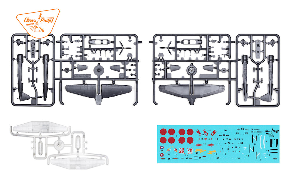 Clear Prop Models 144001 1:144 Mitsubishi Ki-51 'Sonia' Assault Plane Starter (2 kits in the box)