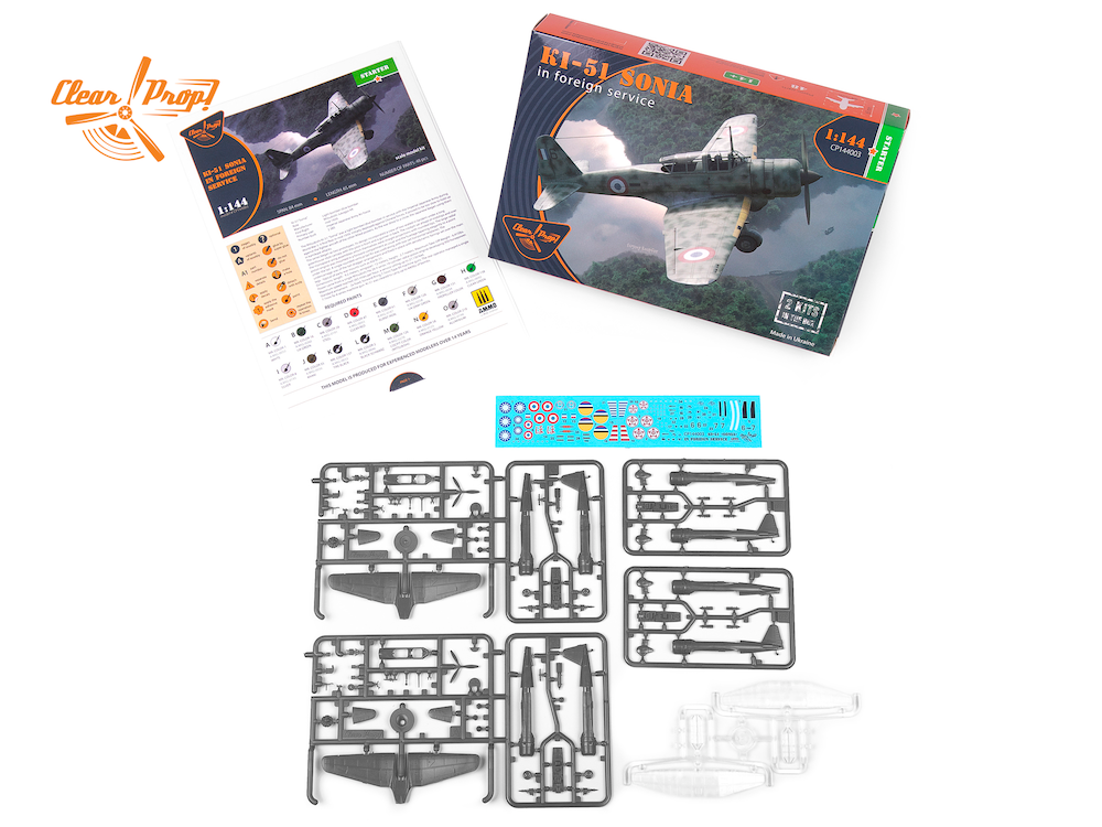 Clear Prop Models 144003 1:144 Mitsubishi Ki-51 'Sonia' in Foreign Service Starter (2 kits in the box)