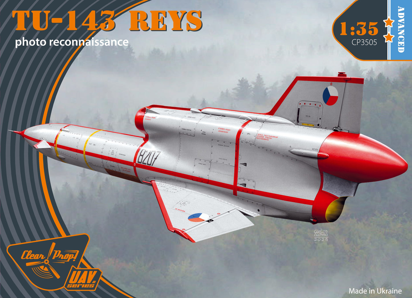 Clear Prop Models CP3505 1:35 Tu-143 Reys photo reconnaissance Advanced kit