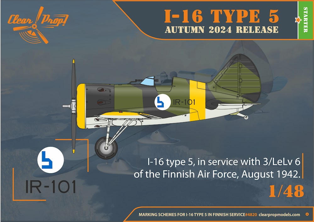 Clear Prop Models CP4820 1:48 Polikarpov I-16 type 5 In Finnish Service - Starter kit