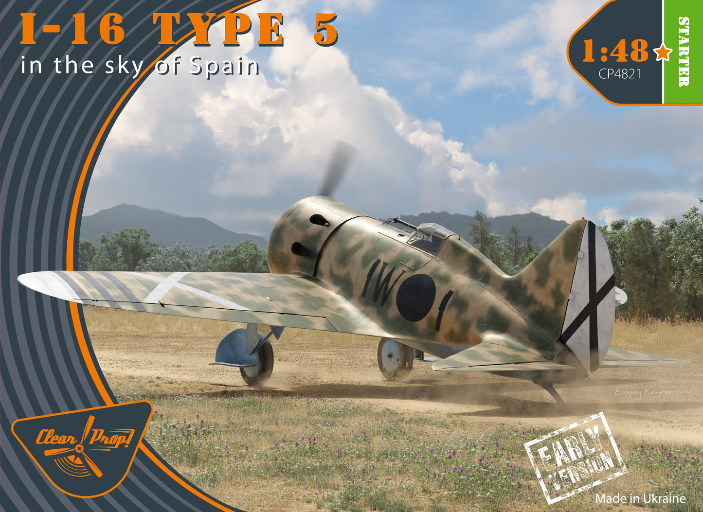 Clear Prop Models CP4821 1:48 Polikarpov I-16 type 5 (in the sky of Spain early version) Starter kit