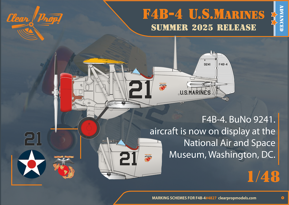 Clear Prop Models CP4827 1:48 Boeing F4B-4 US Marines