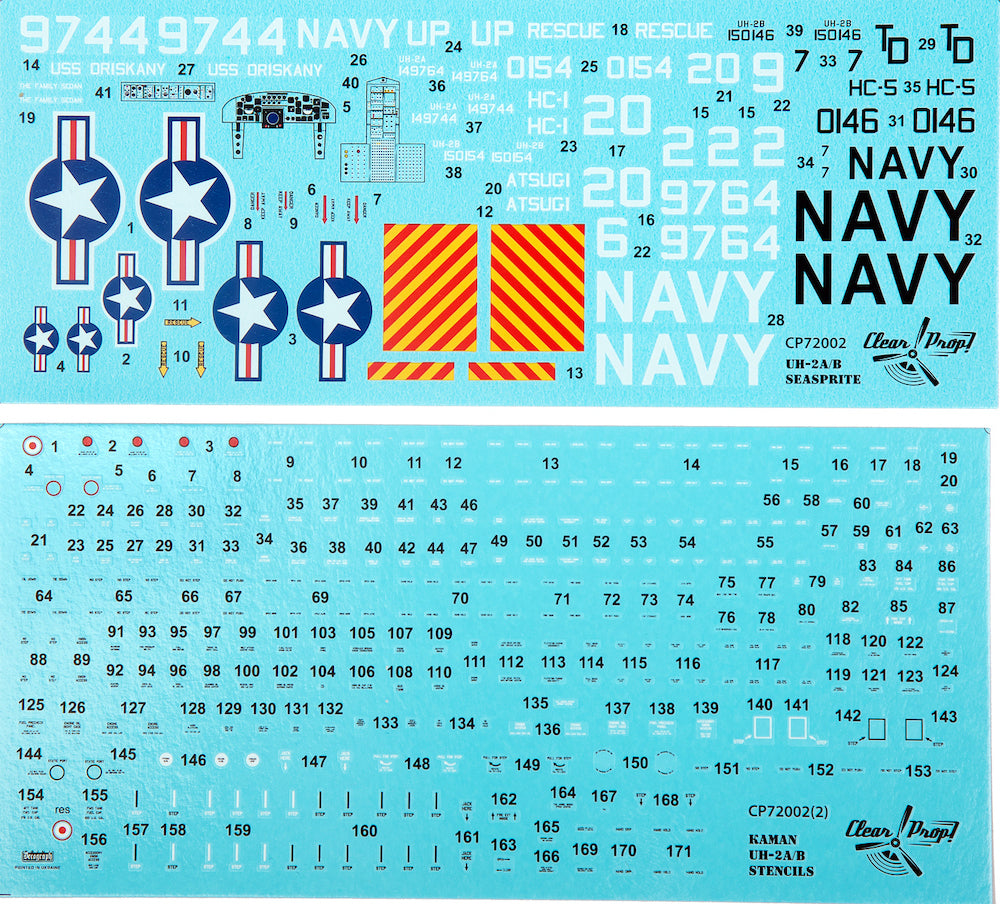 Clear Prop Models 72002 1:72 Kaman UH-2A/B Seasprite Advanced