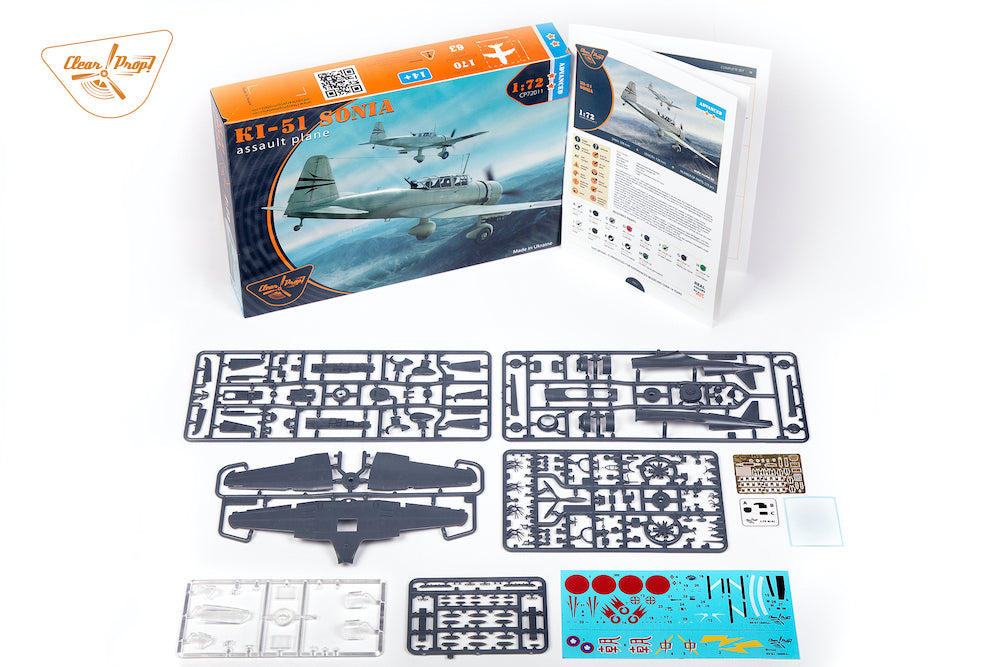 Clear Prop Models 72011 1:72 Mitsubishi Ki-51 'Sonia' Assault Plane Advanced