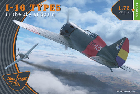 Clear Prop Models 72023 1:72 Polikarpov I-16 Type 5 "in the sky of Spain" Starter