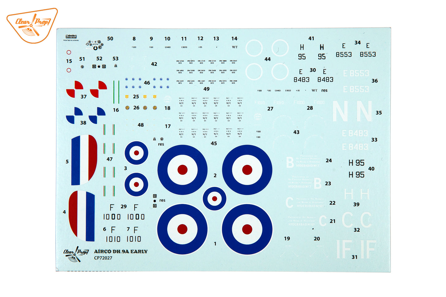 Clear Prop Models 72027 1:72 Airco DH.9A Early Version Advanced