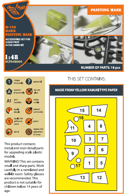 Clear Prop Models A48004 1:48 Curtiss H-75N Hawk Paint Mask