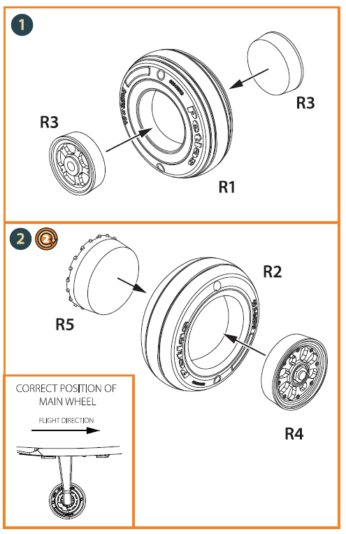 Clear Prop Models A48017 1:48 Bayraktar TB2 Wheel Set