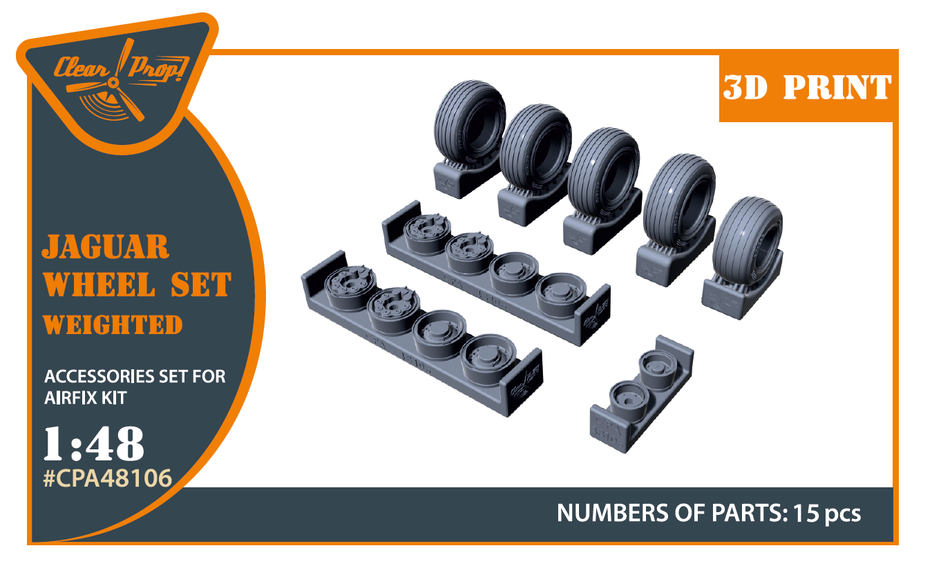 Clear Prop Models CPA48106 1:48 Sepecat Jaguar Wheels set weighted