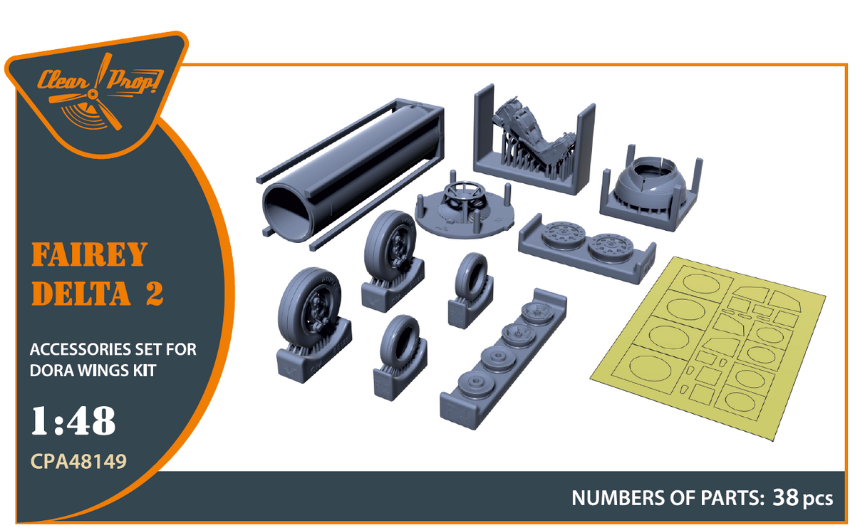 Clear Prop Models CPA48149 1:48 Fairey Delta 2 Accessories Set