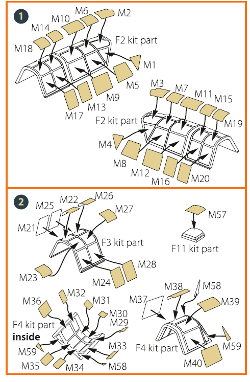 Clear Prop Models A72027 1:72 Mitsubishi Ki-51 Sonia (All Versions) Canopy Painting Mask