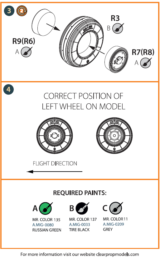 Clear Prop Models A72079 1:72 Mikoyan MiG-23ML/MLD/P/MLAE Wheel Set