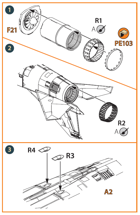 Clear Prop Models A72080 1:72 Mikoyan MiG-23ML/MLD/P/MLAE Exhaust & Air Scoops