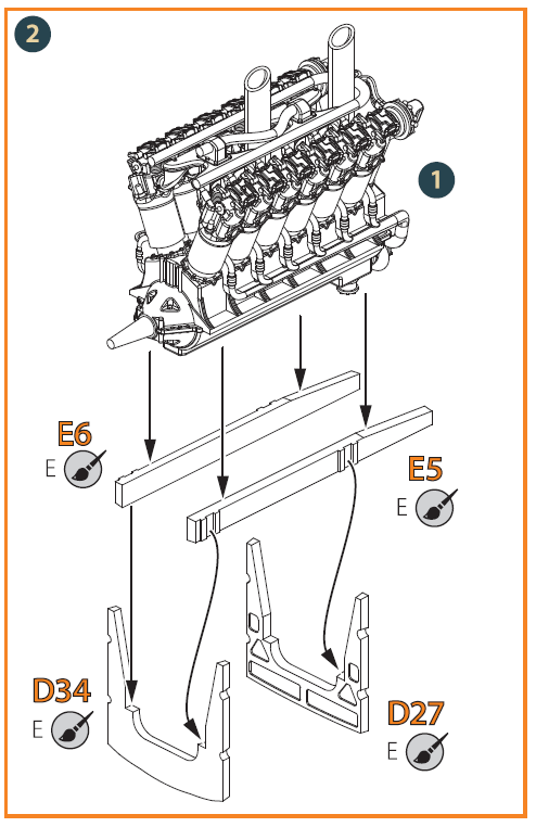 Clear Prop Models A72086 1:72 Liberty L-12 Engine Set