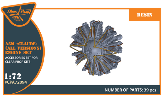 Clear Prop Models CPA72094 1:72 A5M2b/A5M4 Claude (All Versions) Resin Engine Set