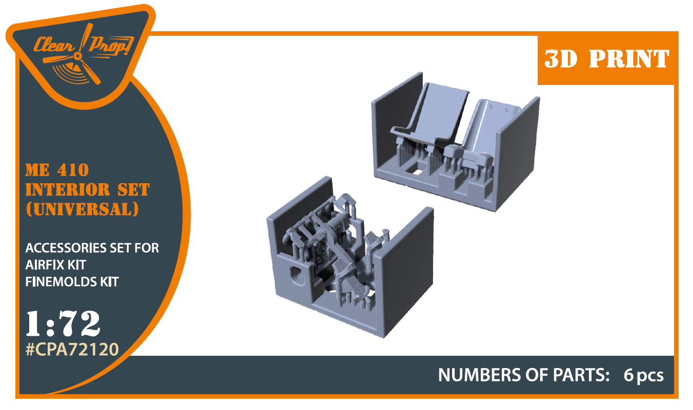 Clear Prop Models CPA72120 1:72 Messerschmitt Me-410A-1/U-2 & U4 interior