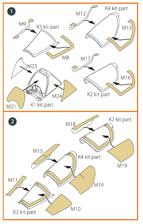 Clear Prop Models CPA72122 1:72 Dassault-Mirage 2000D double-sided painting mask