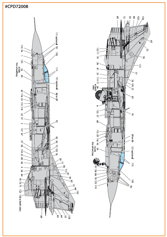 Clear Prop Models CPD72008 1:72 MiG-23ML/MLA/MLD/P/MLAE Standard Stencils