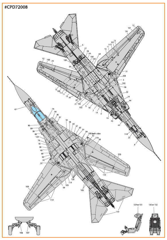 Clear Prop Models CPD72008 1:72 MiG-23ML/MLA/MLD/P/MLAE Standard Stencils