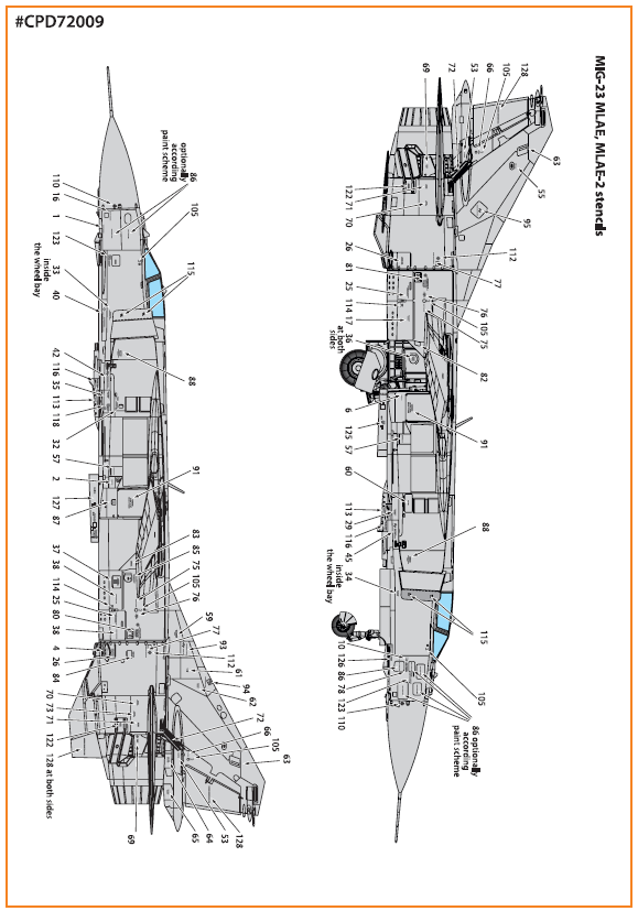 Clear Prop Models CPD72009 1:72 MiG-23ML/ML/MLD/P/MLAE Standard English Stencils