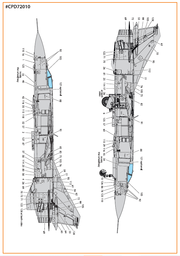 Clear Prop Models CPD72010 1:72 MiG-23ML/MLA Standard Stencils for Grey Paint Schemes