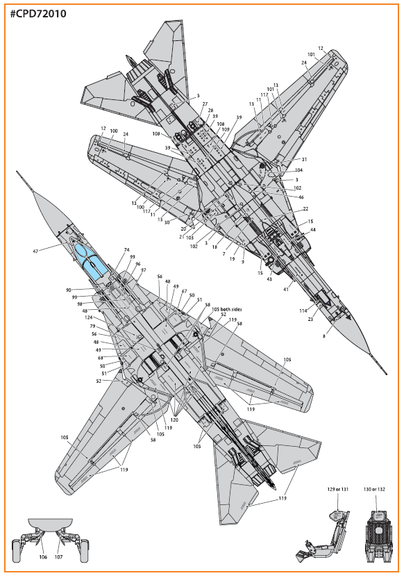 Clear Prop Models CPD72010 1:72 MiG-23ML/MLA Standard Stencils for Grey Paint Schemes