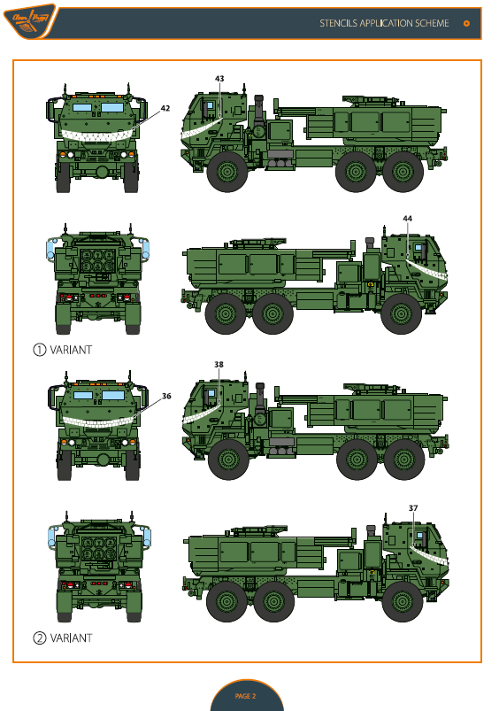 Clear Prop Models CPD72011 1:72 M142 Himars in Ukrainian Armed Forces decal set