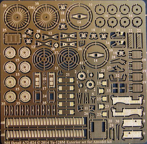 NH Detail CS72-002 1:72 Tupolev Tu-128M double set containing NHA72-024 and NHA72-025
