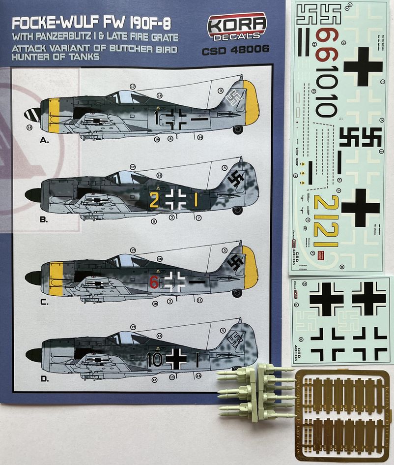 Kora CSD48006 1:48 Focke-Wulf Fw-190F-8 with Panzerblitz I & late fire grate