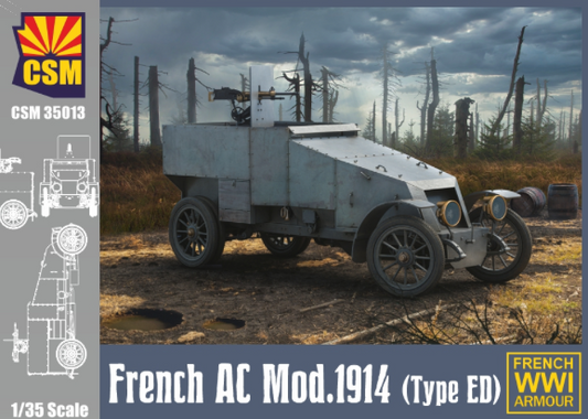 Copper State Models 35013 1:35 French Armored Car Mod. 1914 (Type ED)