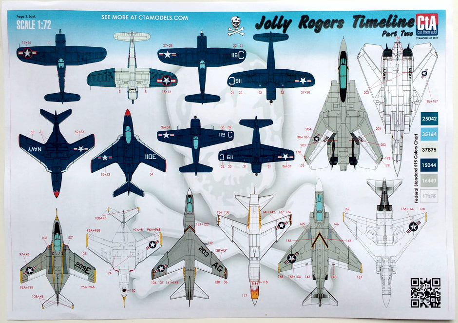 CtA Cut then Add CTA-006 1:72 'Jolly Rogers Timeline' Part Two - Fighter Aircraft of Jolly Rogers