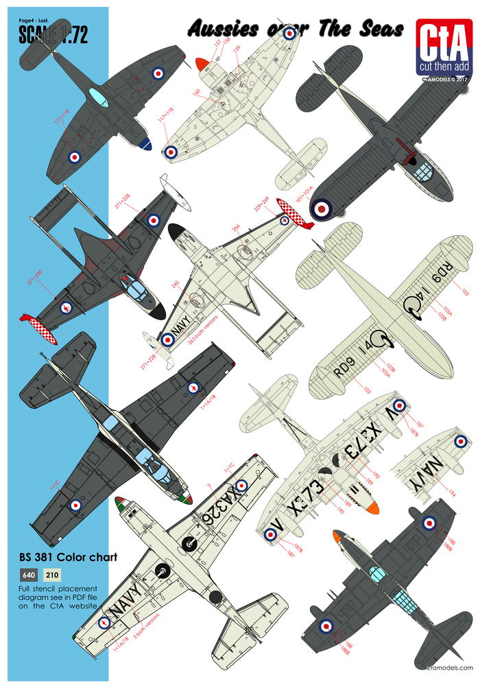 CtA Cut then Add CTA-007 1:72 'Aussies over The Seas' - RAN Carrier-borne aircraft 1949-1980