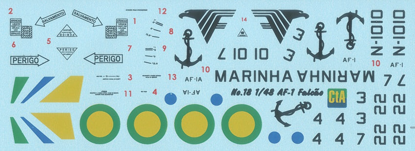 CtA Cut then Add CTA-018 1:48 'Falcao do Marinha' (Brazilian Navy AF-1 and AF-1A - both based on Douglas A-4M Skyhawk airframe)
