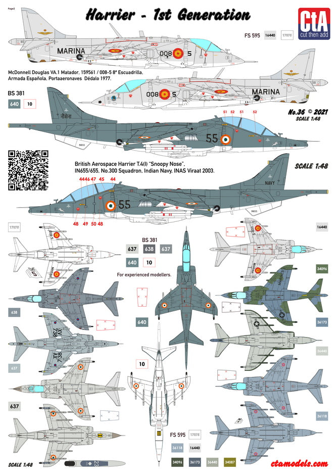 CtA Cut then Add 36 1:48 BAe Harrier - 1st Generations & Two Seater