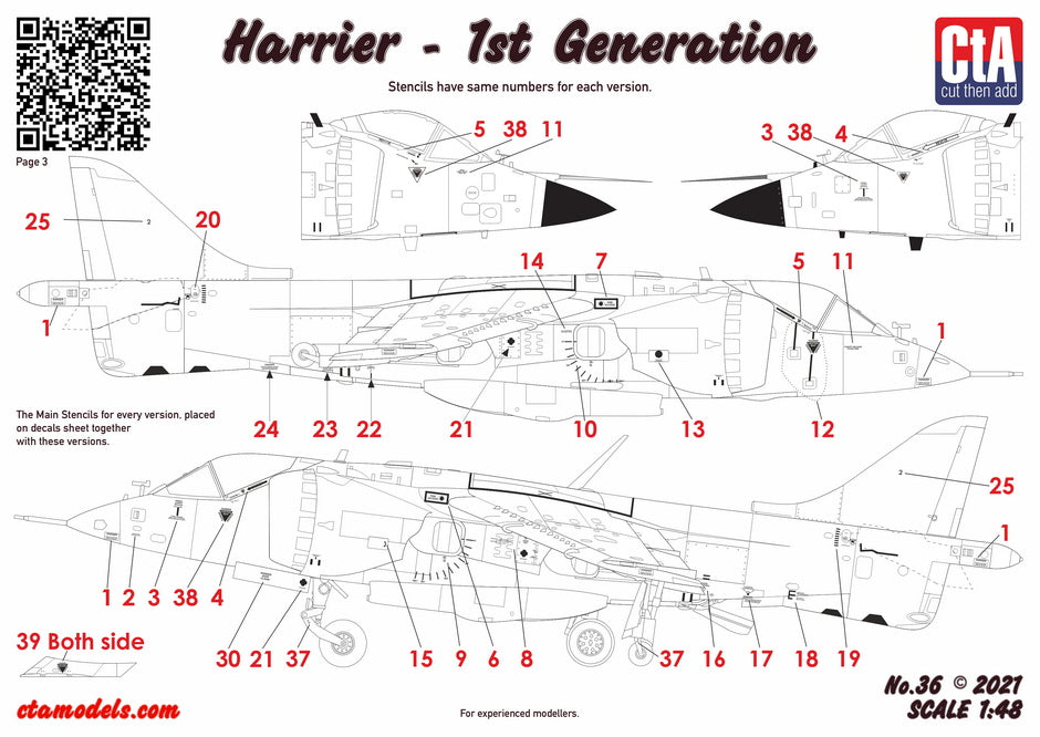 CtA Cut then Add 36 1:48 BAe Harrier - 1st Generations & Two Seater